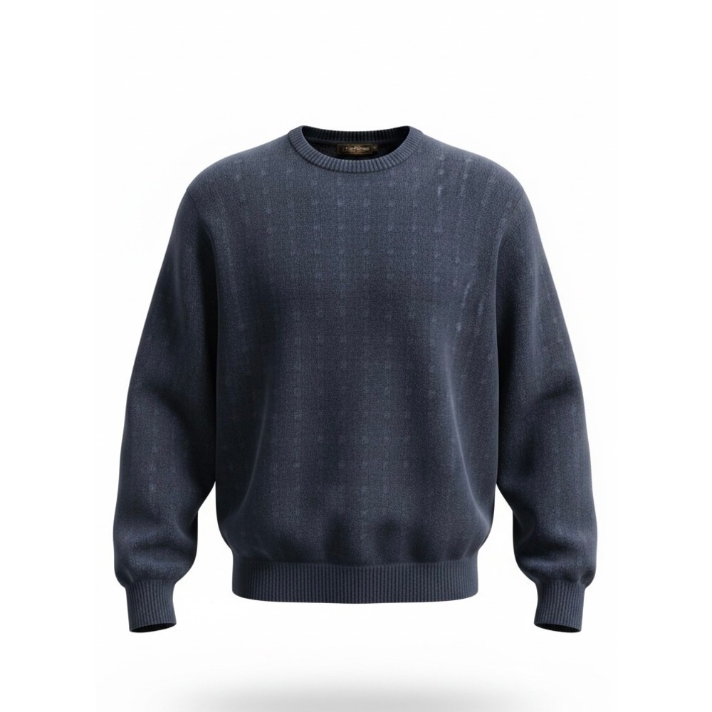 Vintage Brooks Brothers Sweater L Blue Merino Wool Geometric Italy Retro Dad